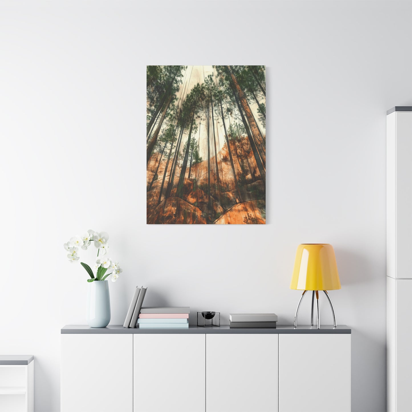 Nature-Inspired Stretched Canvas Art - Forest Serenity