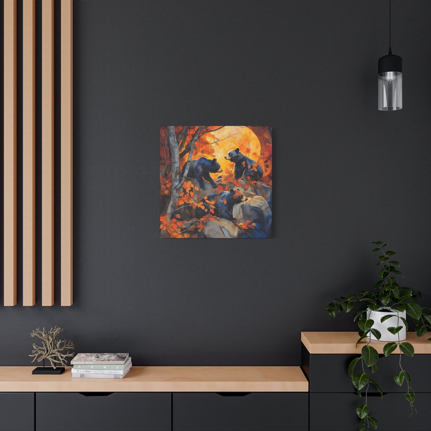 Canvas Print - Three Bears and the Moon