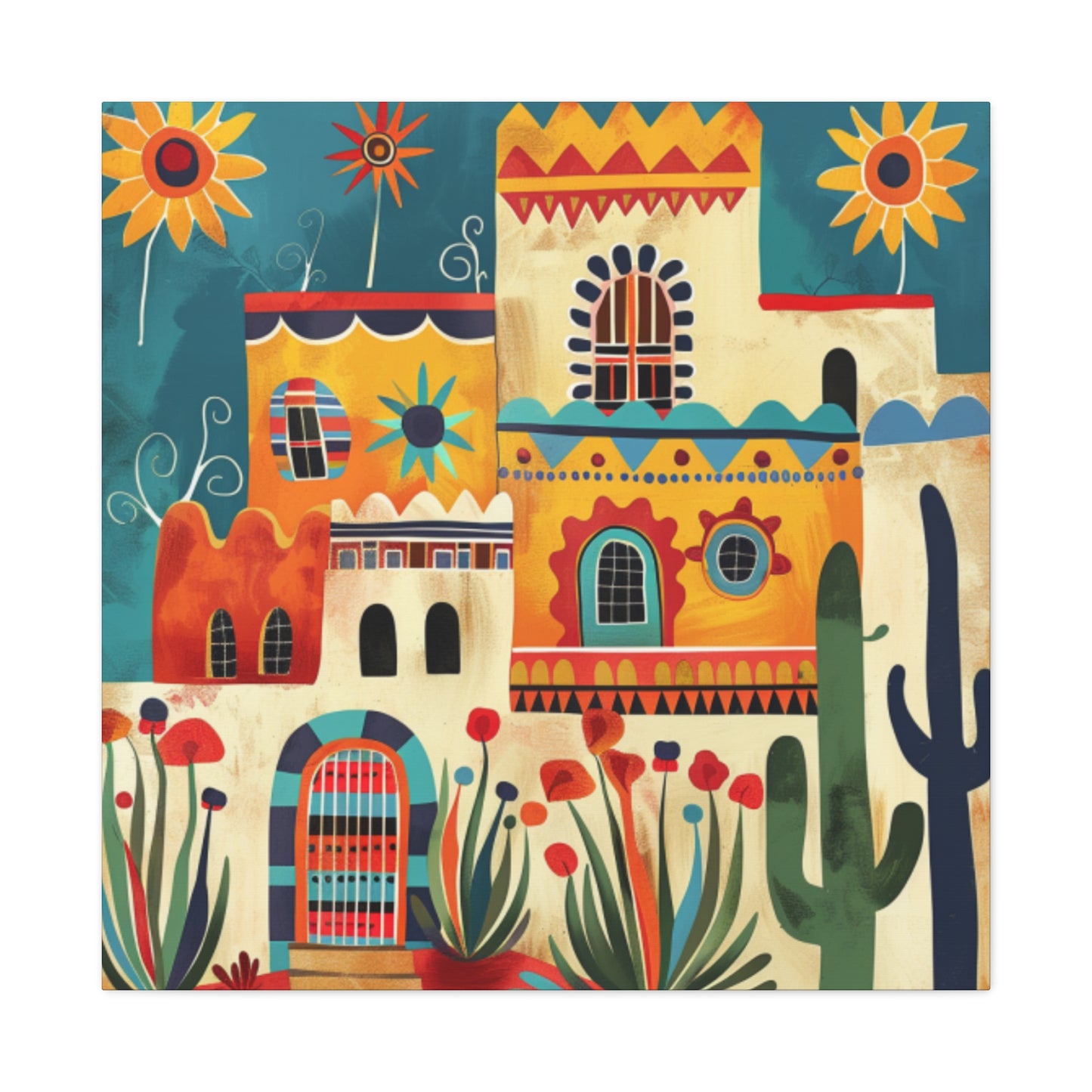 Canvas Wall Art - SF Pueblo 222