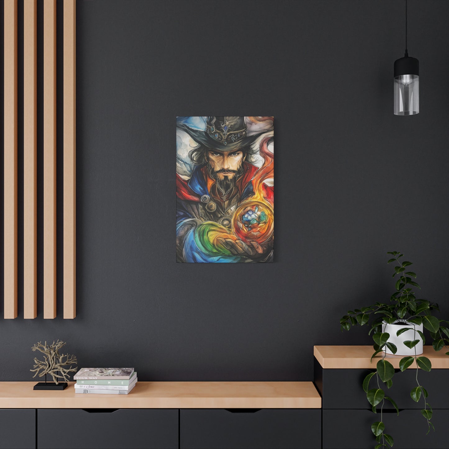 Mystical Wizard Canvas Art - Fantasy Home Decor for Magic Lovers