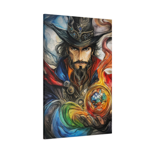 Mystical Wizard Canvas Art - Fantasy Home Decor for Magic Lovers