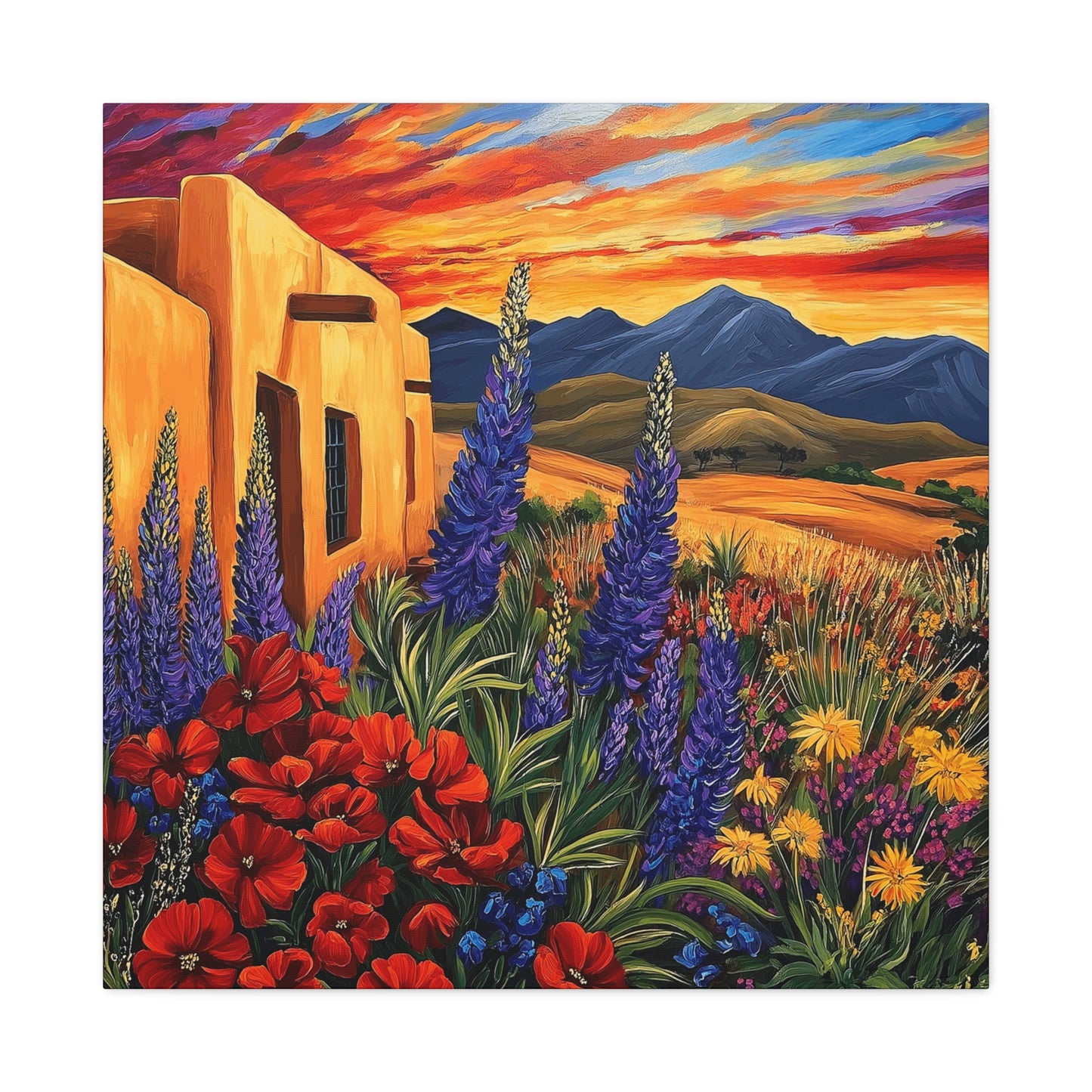 Canvas Wall Art - Sunny New Mexico Casa