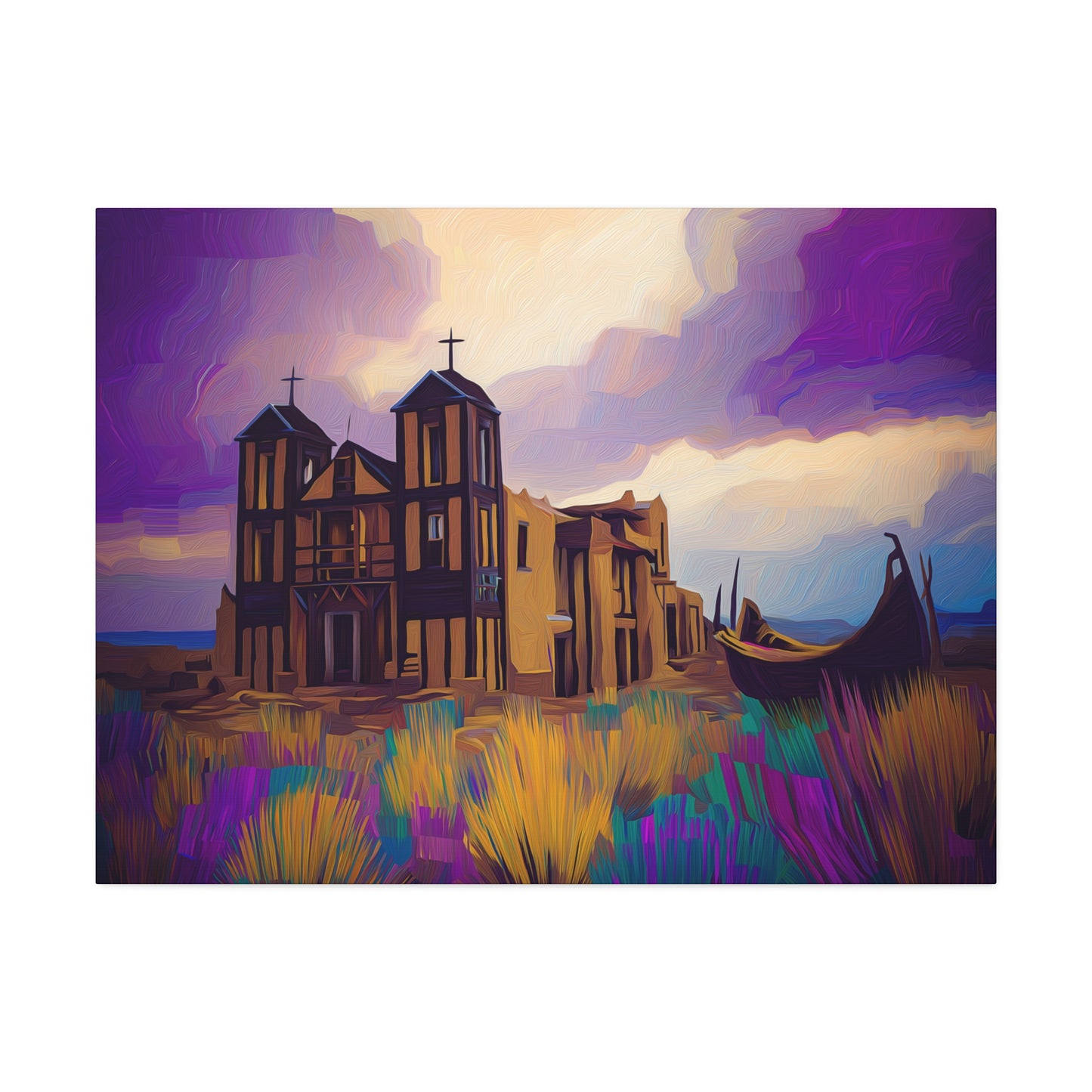 Church in Purple Hue 1.5 inch depth