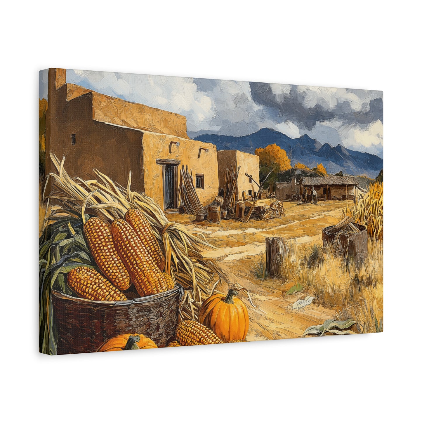 Harvest Landscape Canvas Print - Rustic Fall Decor for Home