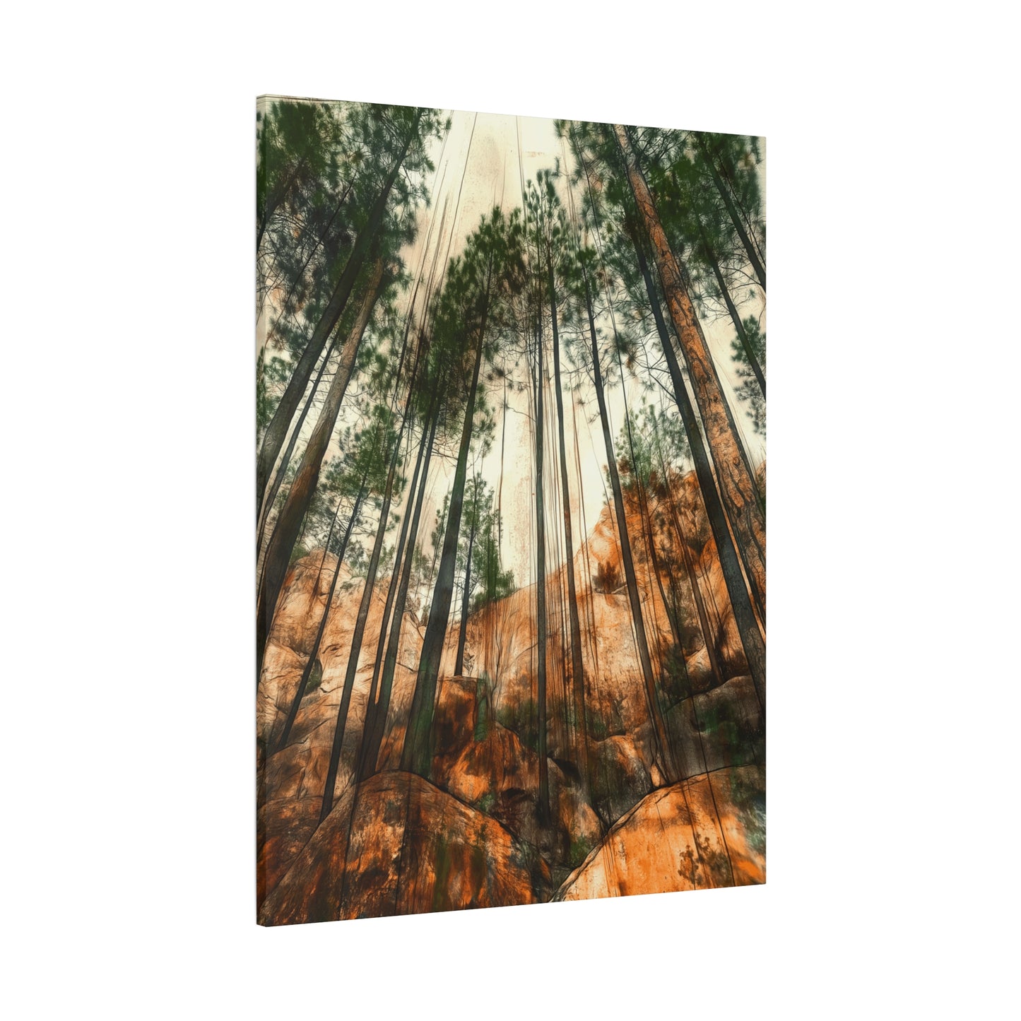 Nature-Inspired Stretched Canvas Art - Forest Serenity