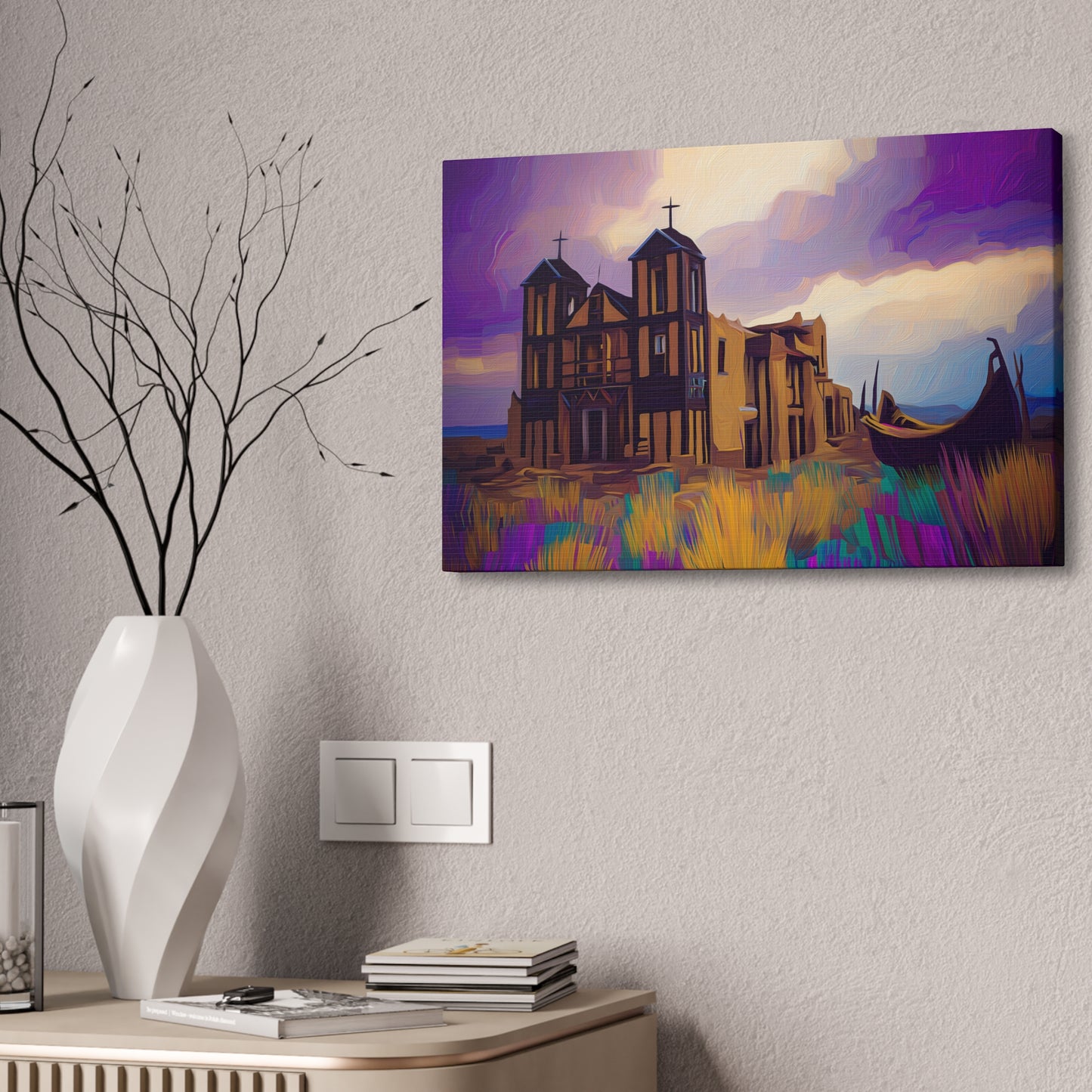 Church in Purple Hue 1.5 inch depth