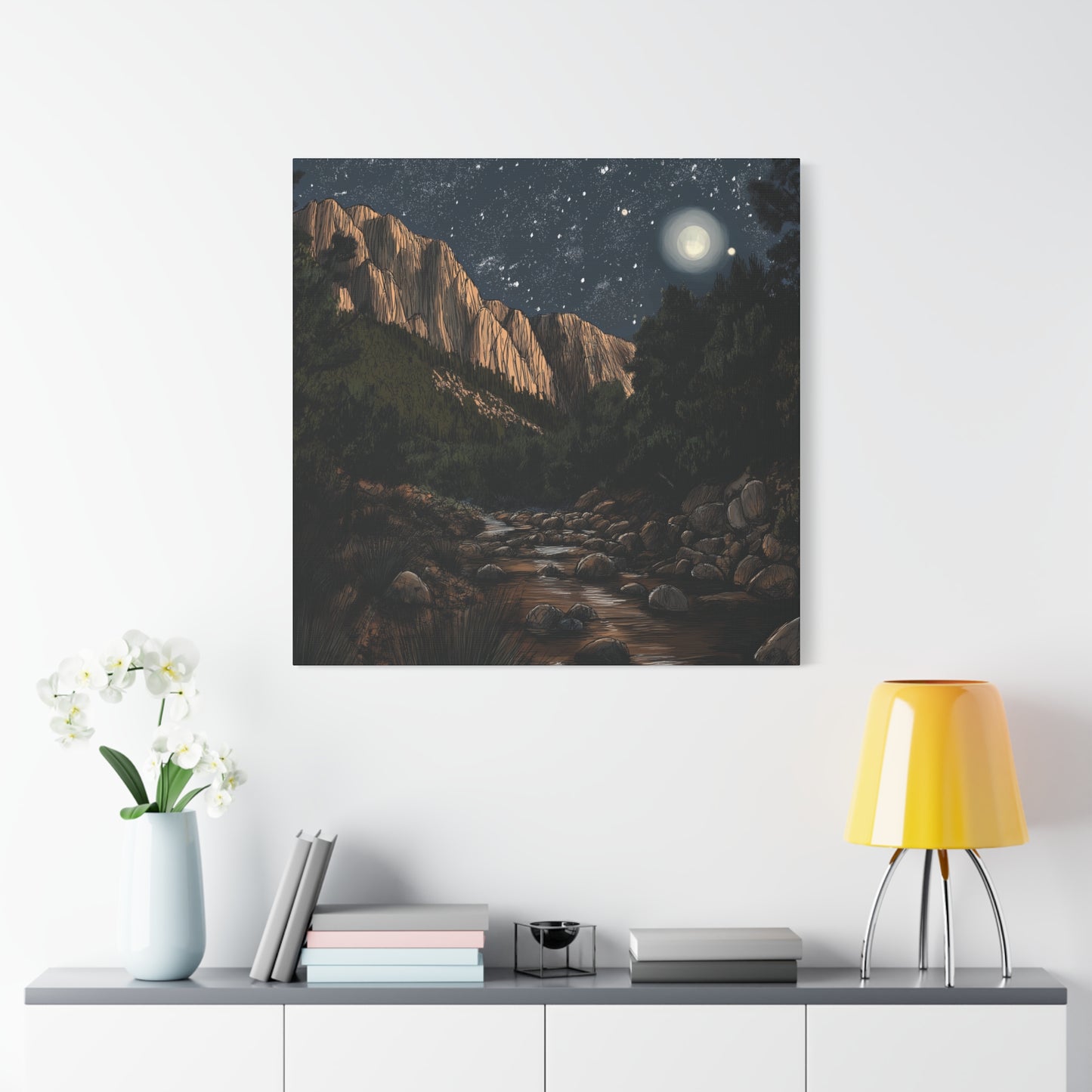 Rockies Creek at Night