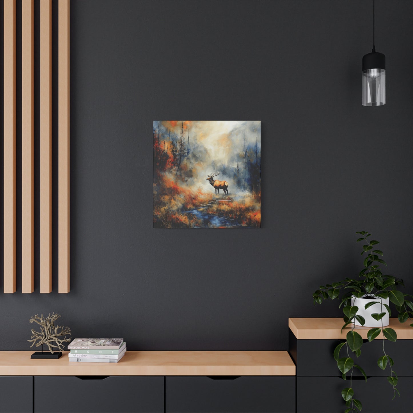 Majestic Elk Canvas Art - Nature Wall Decor for Outdoor Enthusiasts