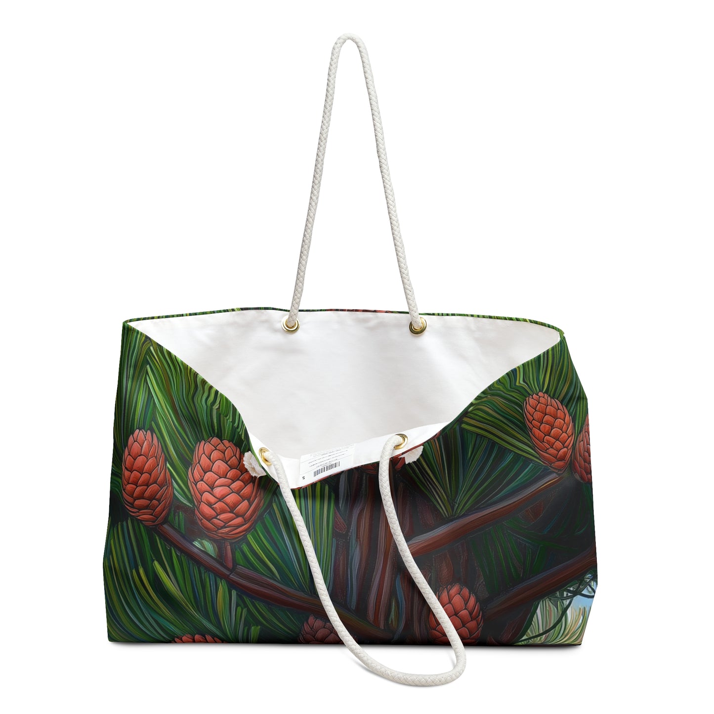 Pinecone Print Weekender Bag - Perfect for Travel and Outdoor Adventures