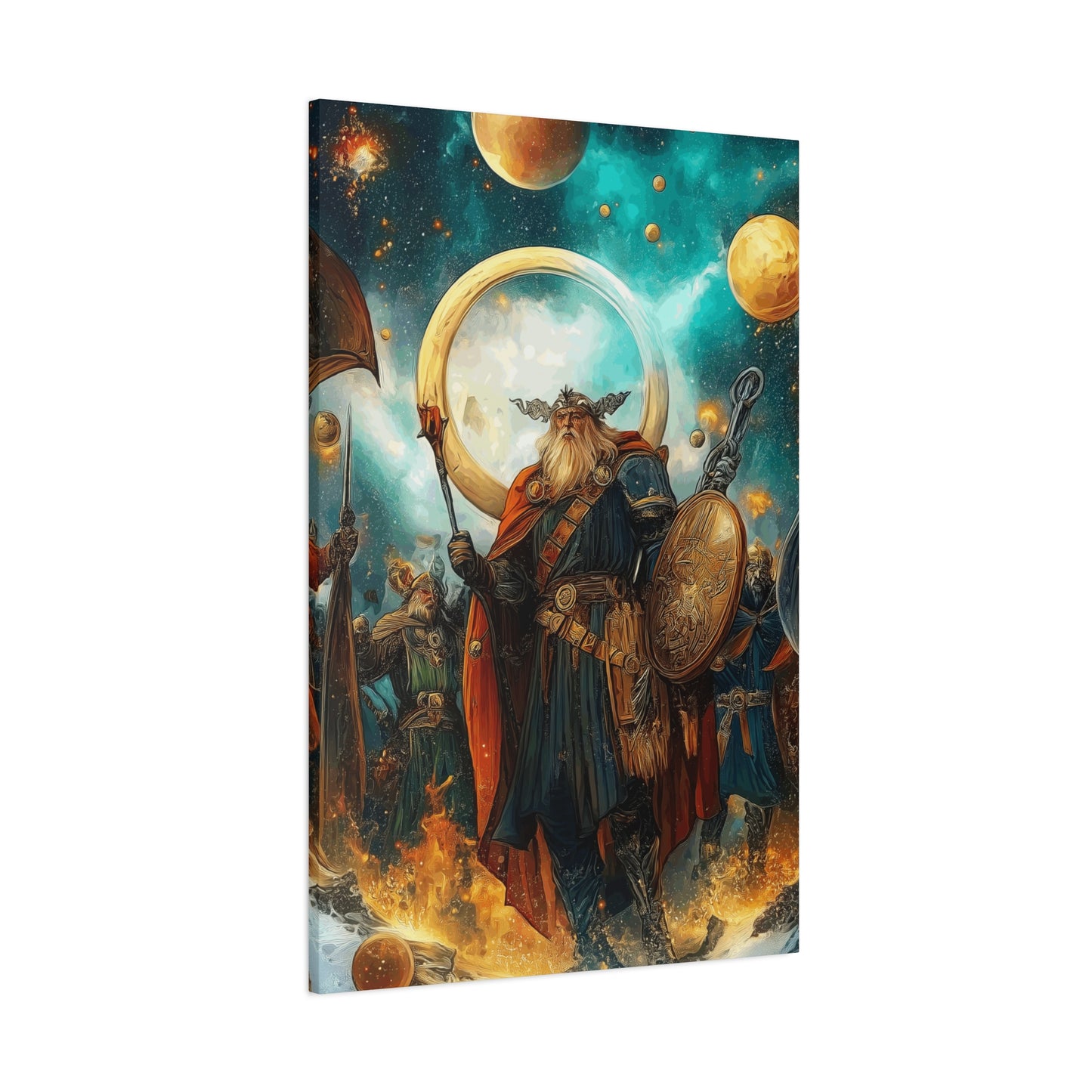 Mythical Warrior Canvas Art - Stretched Wall Decor for Fantasy Lovers