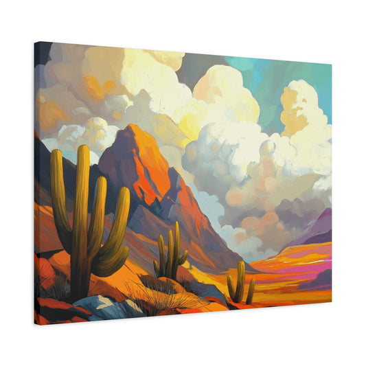 Desert Landscape Matte Canvas Wall Art