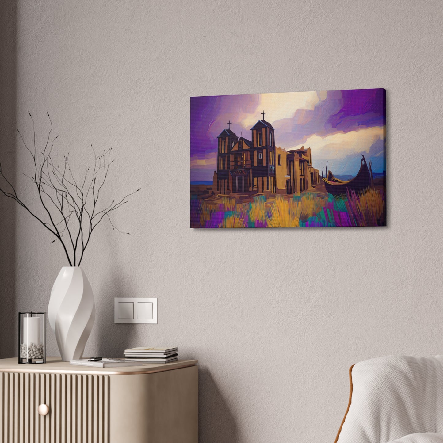 Church in Purple Hue 1.5 inch depth