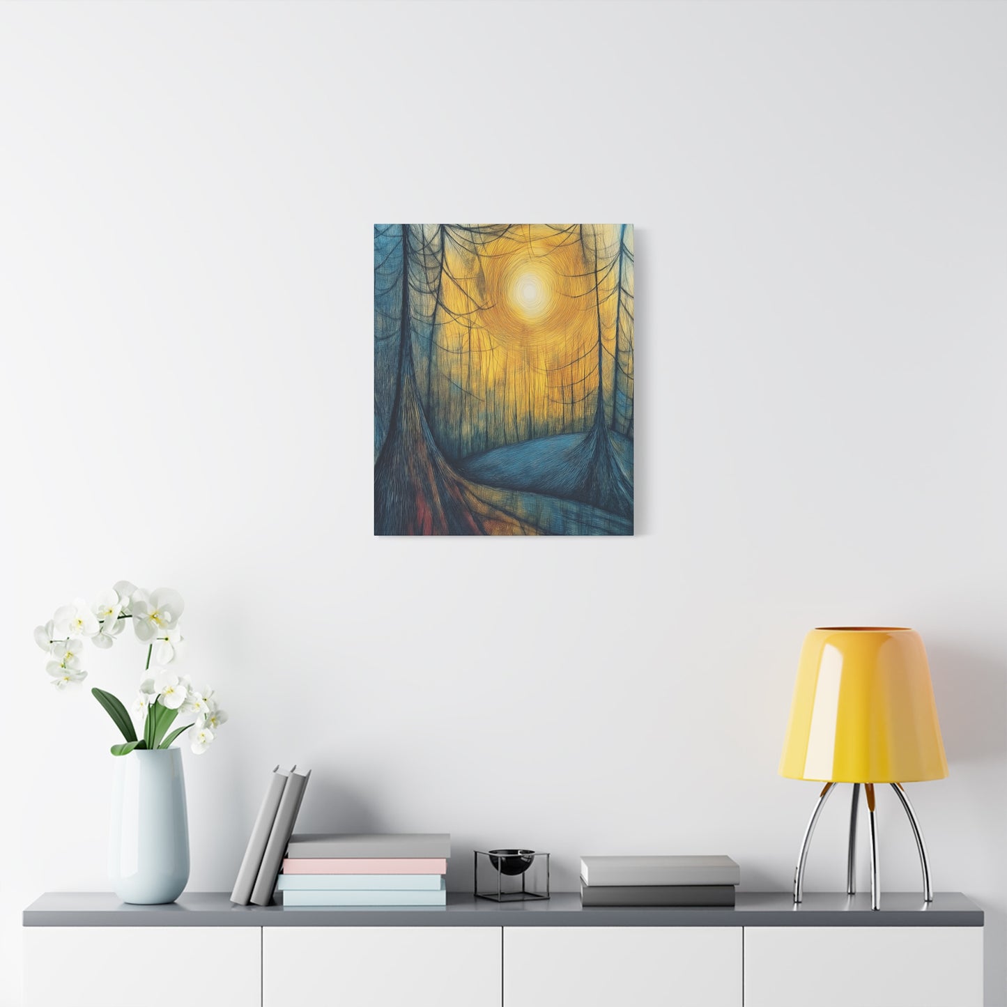 Sunlit Forest Matte Canvas Art