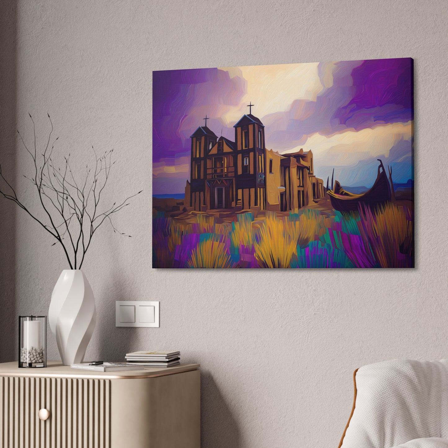 Church in Purple Hue 1.5 inch depth