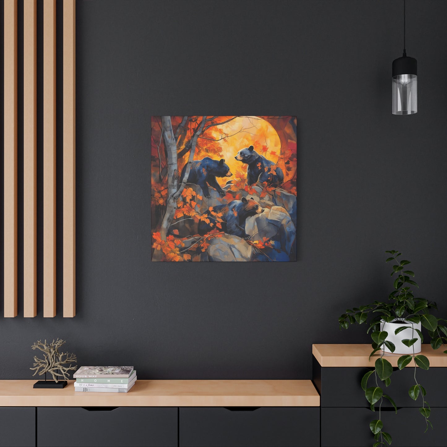 Canvas Print - Three Bears and the Moon