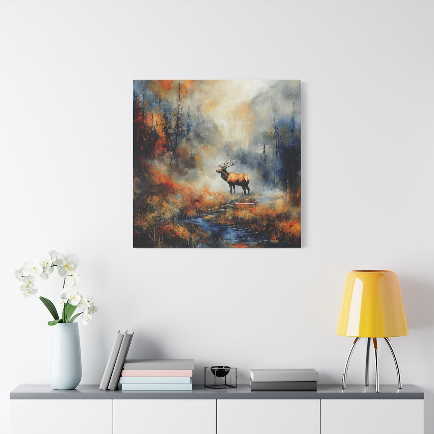 Majestic Elk Canvas Art - Nature Wall Decor for Outdoor Enthusiasts