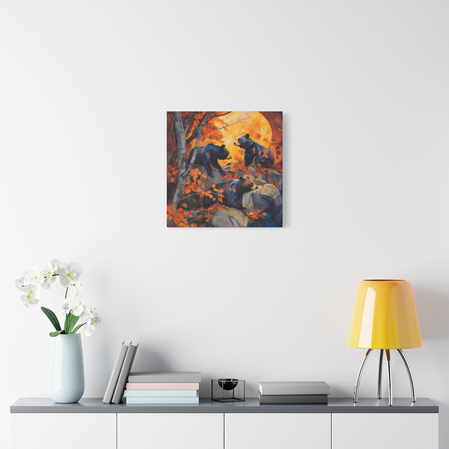Canvas Print - Three Bears and the Moon