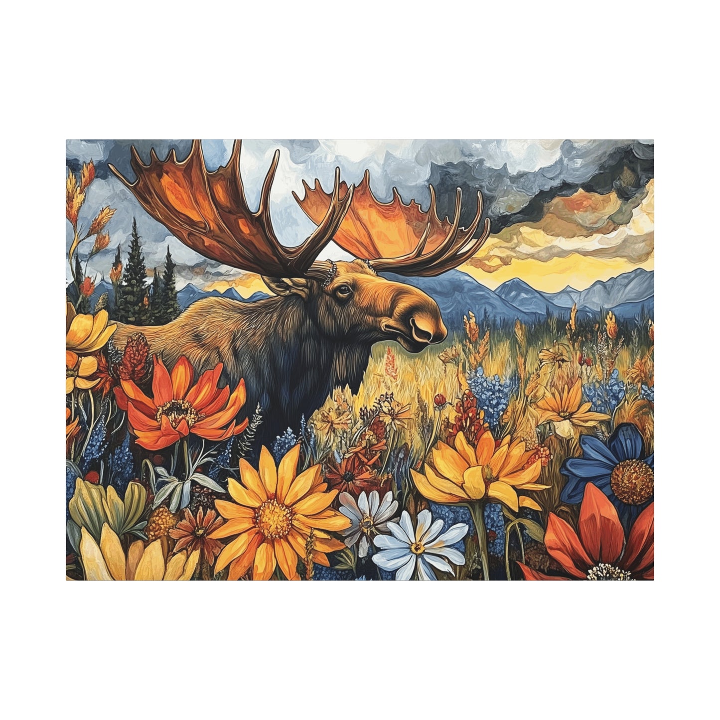 Majestic Moose Canvas Art - Nature Wall Decor for Wildlife Lovers