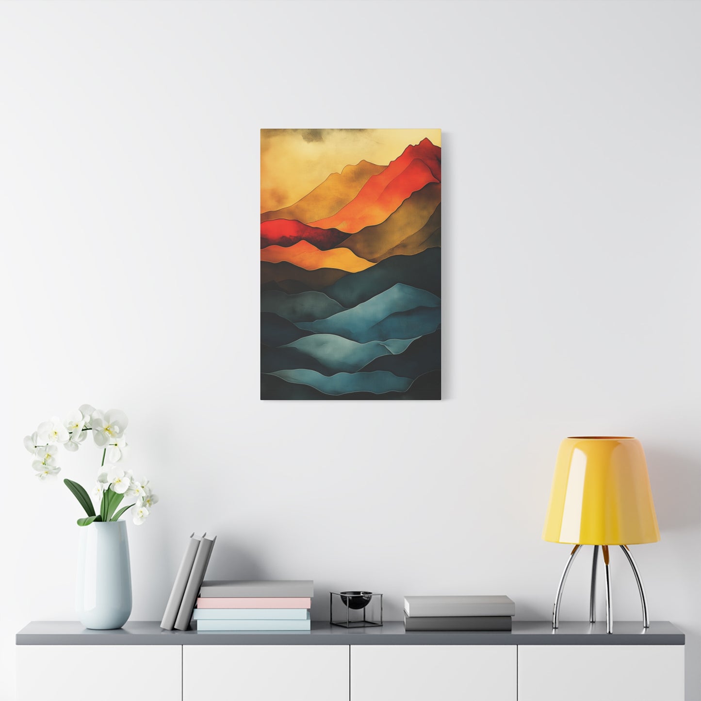 Vibrant Mountain Landscape Canvas Art - 1.25" Stretched Wall Décor