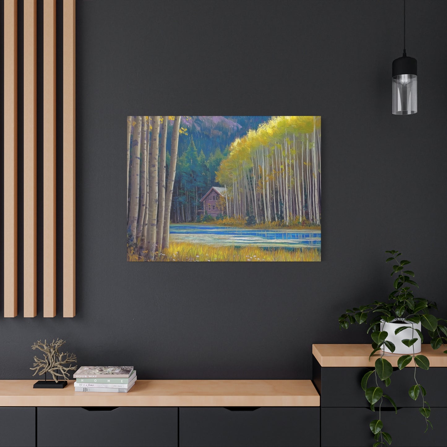 Canvas Wall Art - Rocky Mountain Lake V