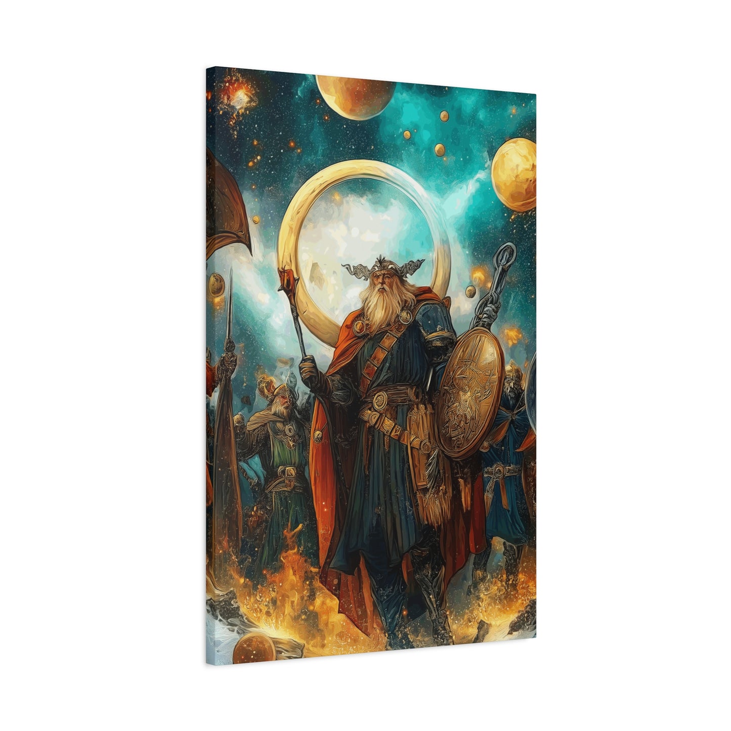 Mythical Warrior Canvas Art - Stretched Wall Decor for Fantasy Lovers