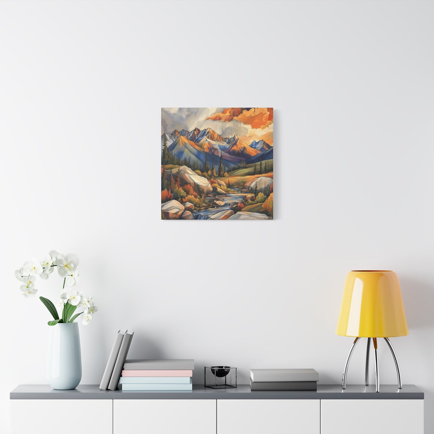 Mountain Landscape Canvas Art Print - Nature Wall Decor