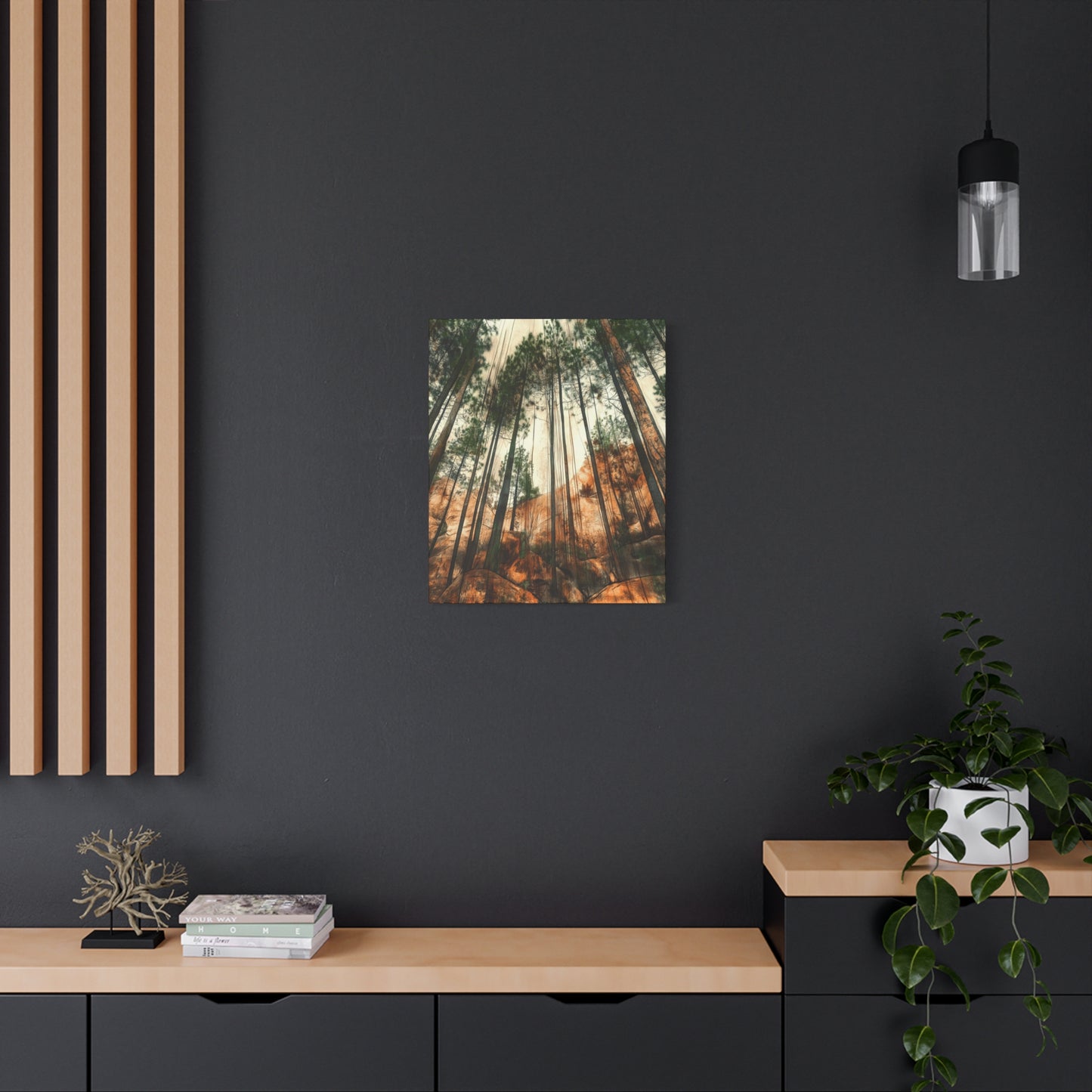 Nature-Inspired Stretched Canvas Art - Forest Serenity
