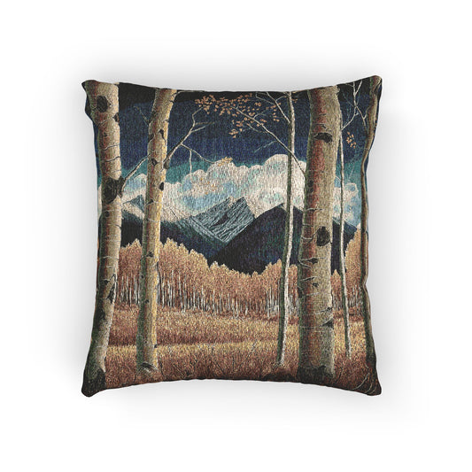 Rustic Woven Pillow - Nature Landscape Design, Cozy Home Décor
