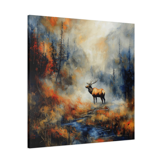 Majestic Elk Canvas Art - Nature Wall Decor for Outdoor Enthusiasts