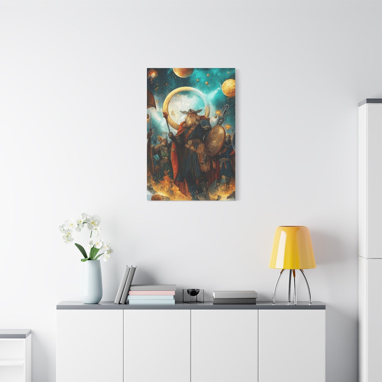 Mythical Warrior Canvas Art - Stretched Wall Decor for Fantasy Lovers