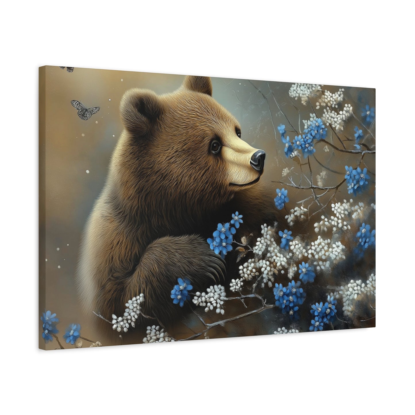 Bear Admiring the Flowers