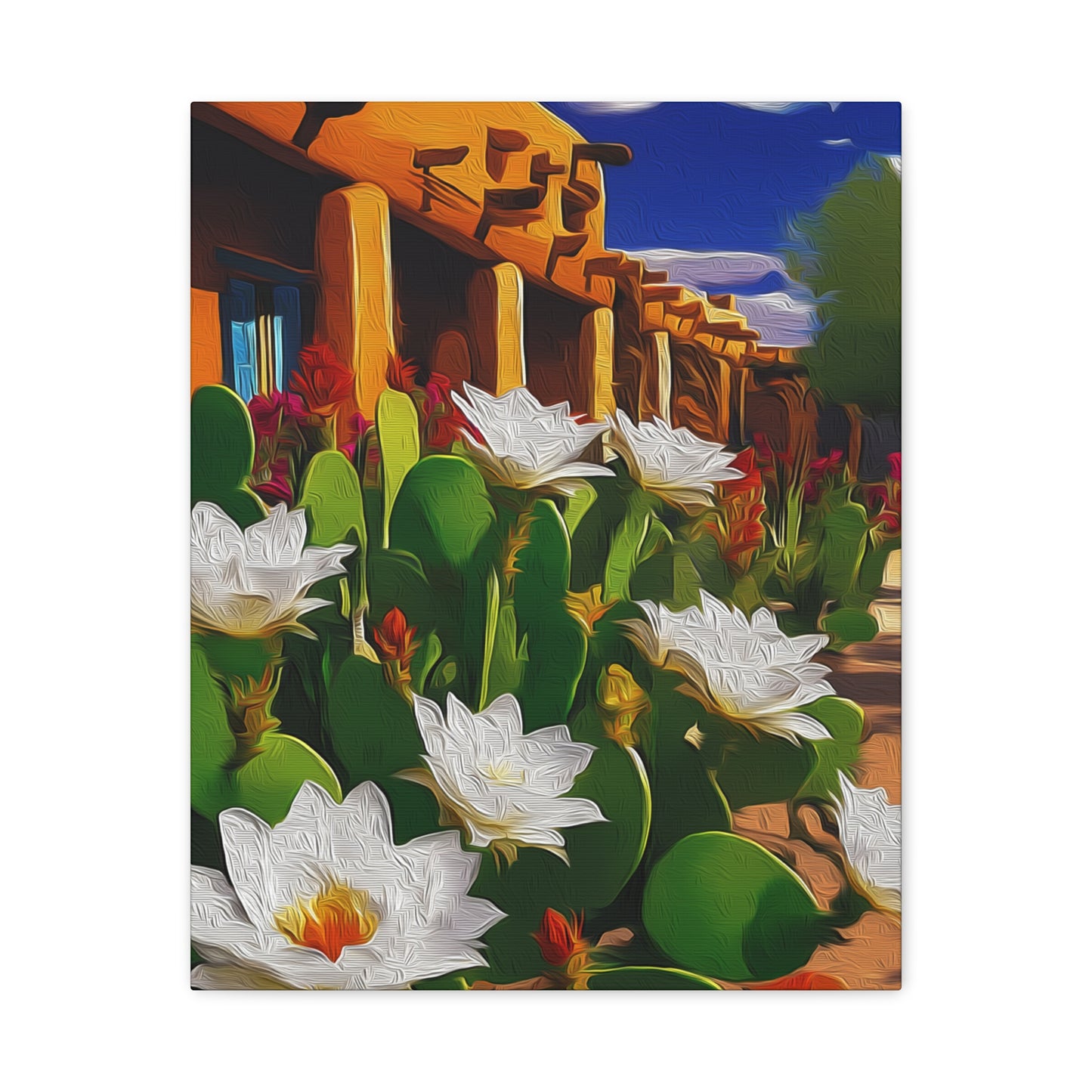 Canvas Wall Art - Cacti Blooming Beauty