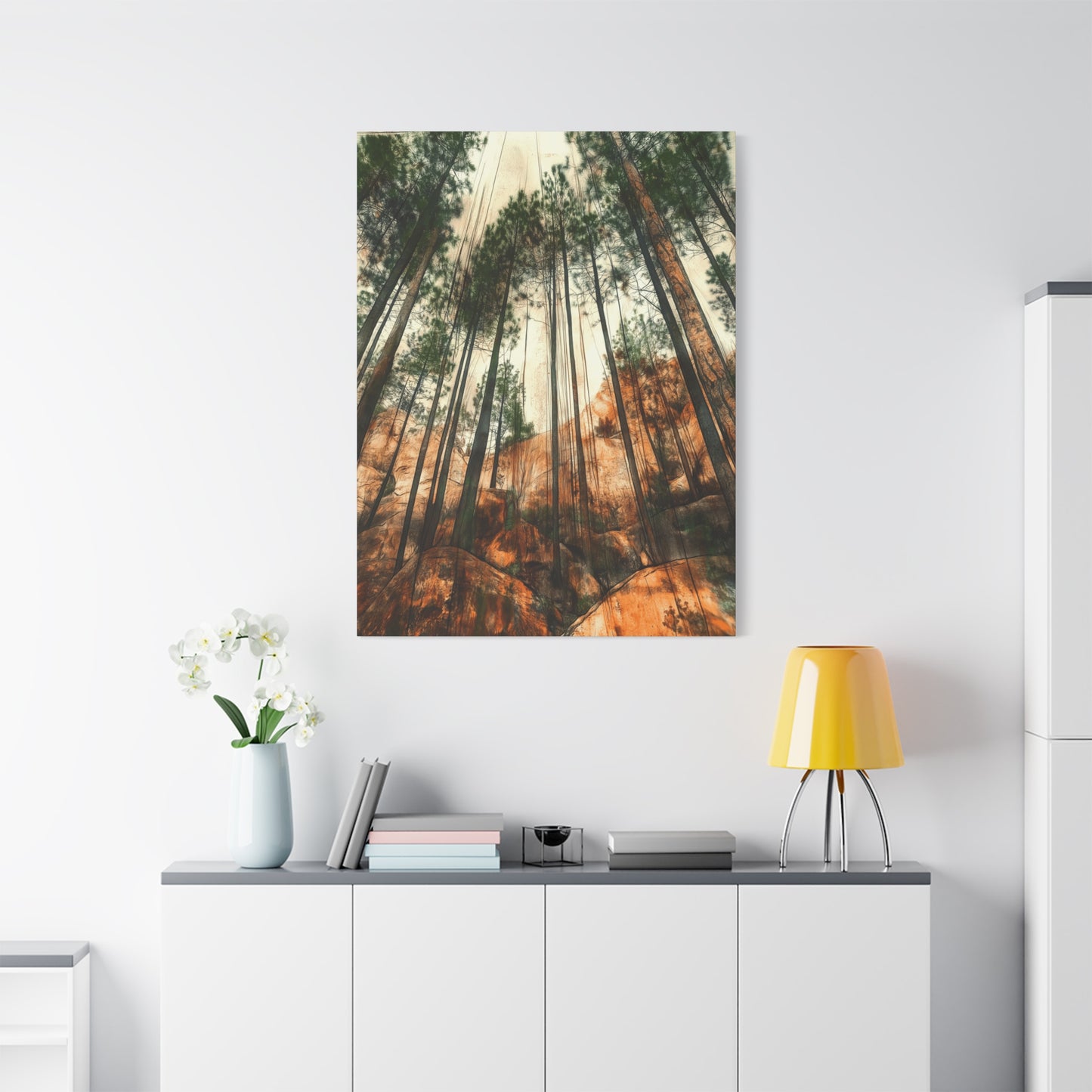Nature-Inspired Stretched Canvas Art - Forest Serenity