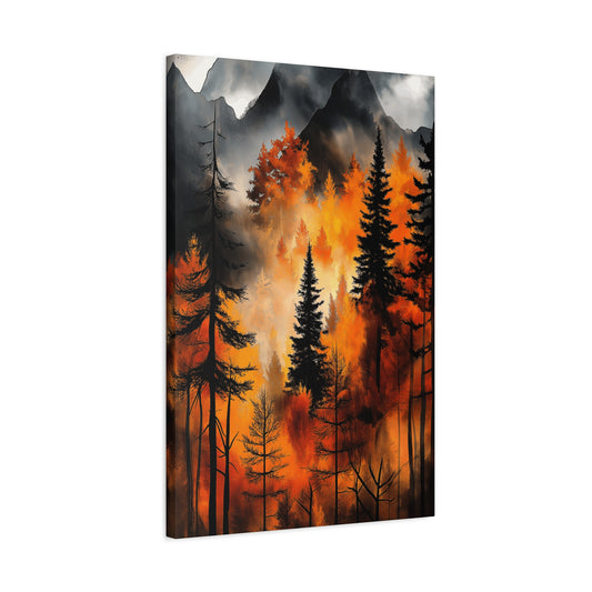 Autumn Forest Wall Art - Matte Stretched Canvas, 1.25" Deep