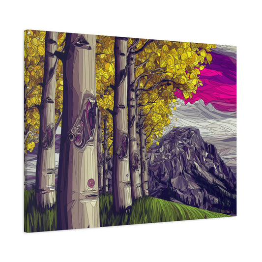 Canvas Print - Aspen Bolder Trees