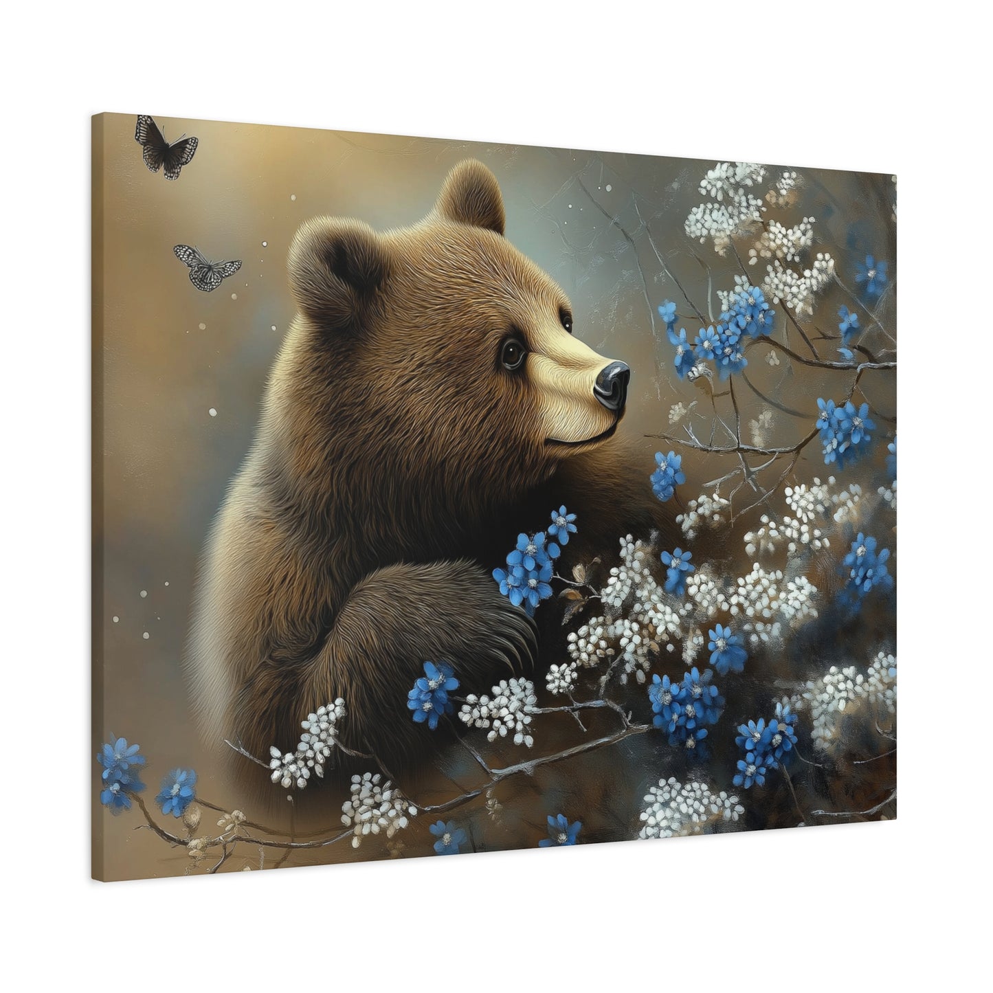 Bear Admiring the Flowers