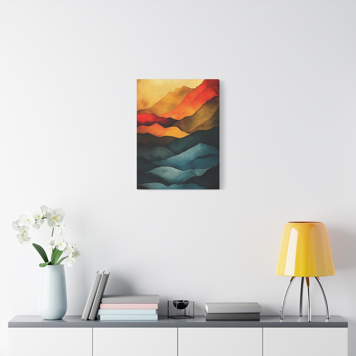 Vibrant Mountain Landscape Canvas Art - 1.25" Stretched Wall Décor