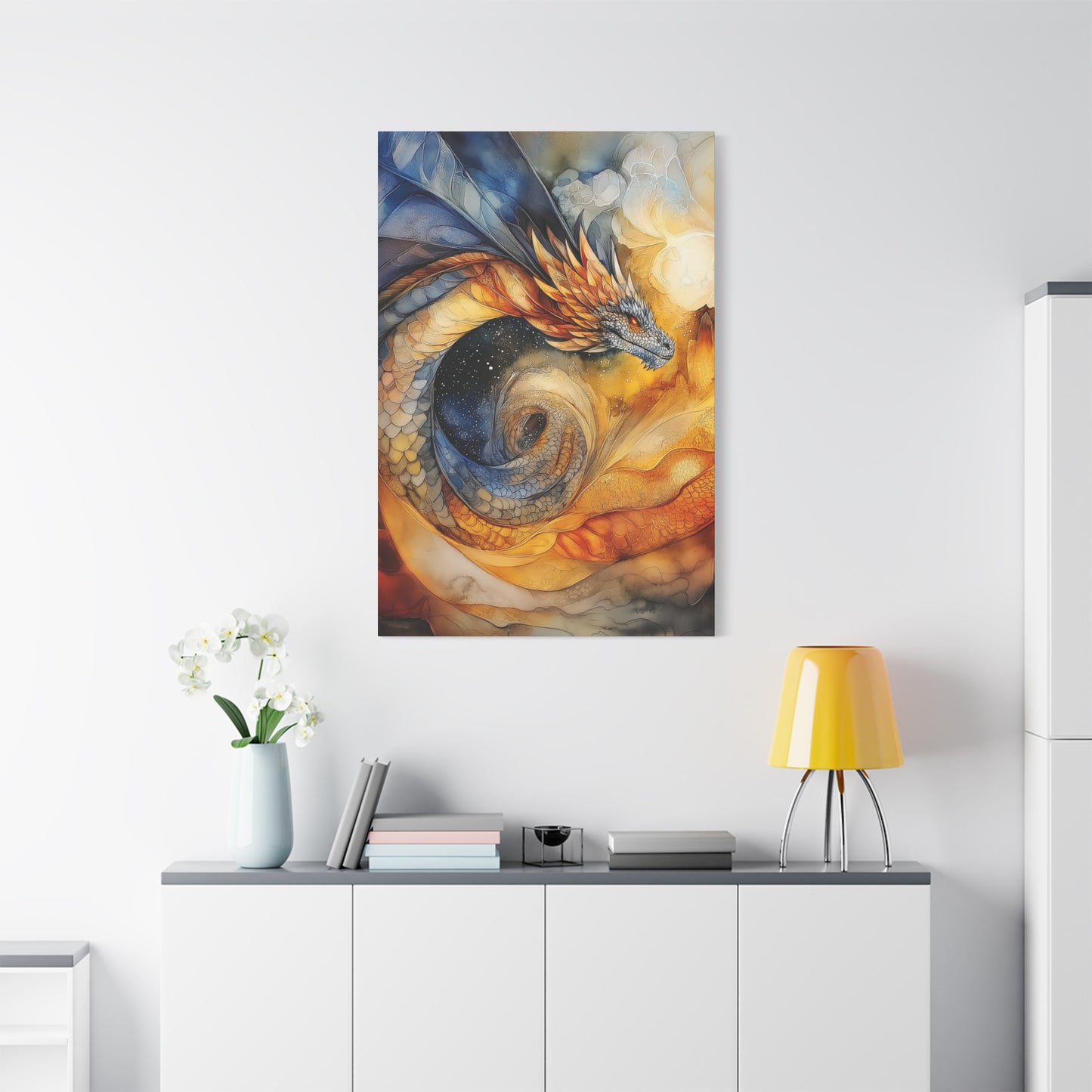 Majestic Dragon Art Canvas - Vibrant Fantasy Wall Decor
