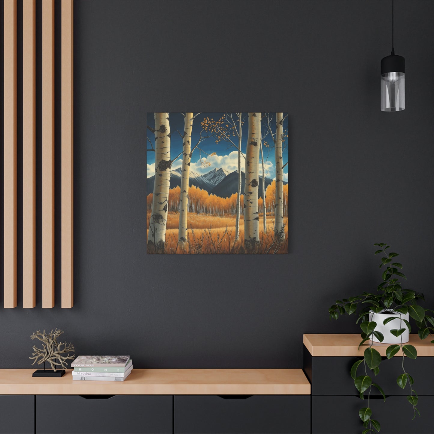 Scenic Landscape Canvas Print - Autumn Birch Forest Wall Art