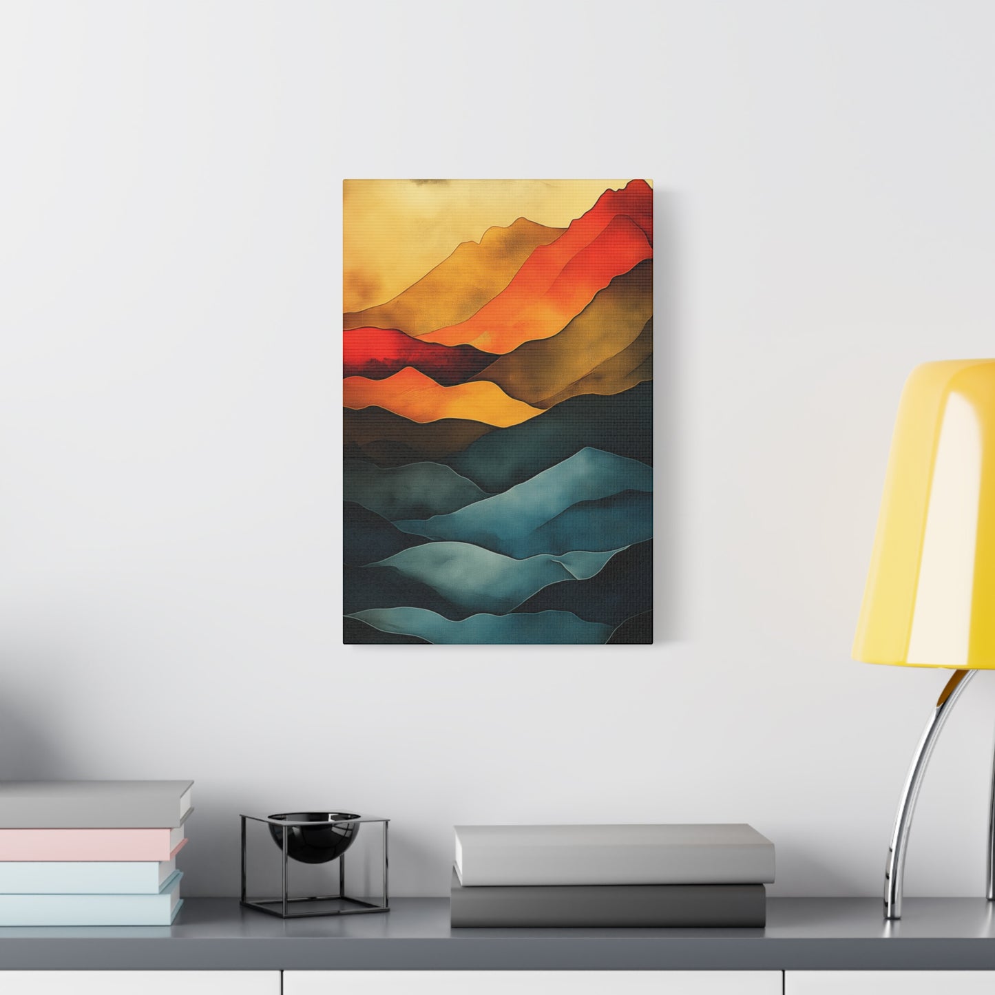 Vibrant Mountain Landscape Canvas Art - 1.25" Stretched Wall Décor