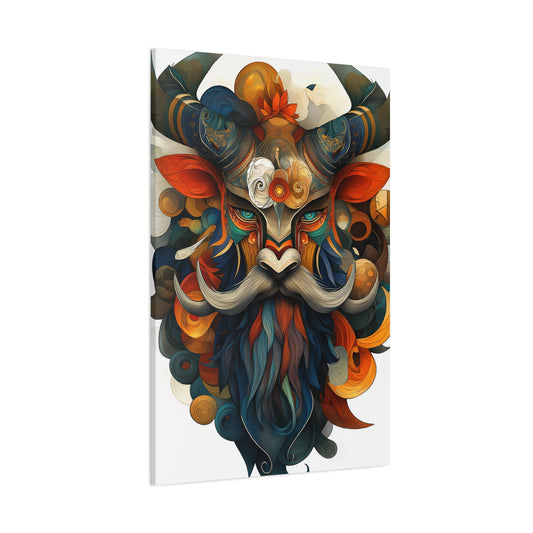 Vibrant Mask Wall Art Canvas | Bohemian Decor