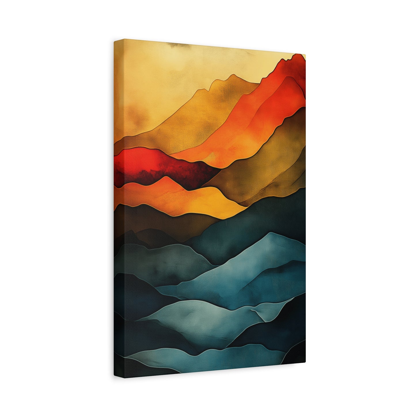 Vibrant Mountain Landscape Canvas Art - 1.25" Stretched Wall Décor