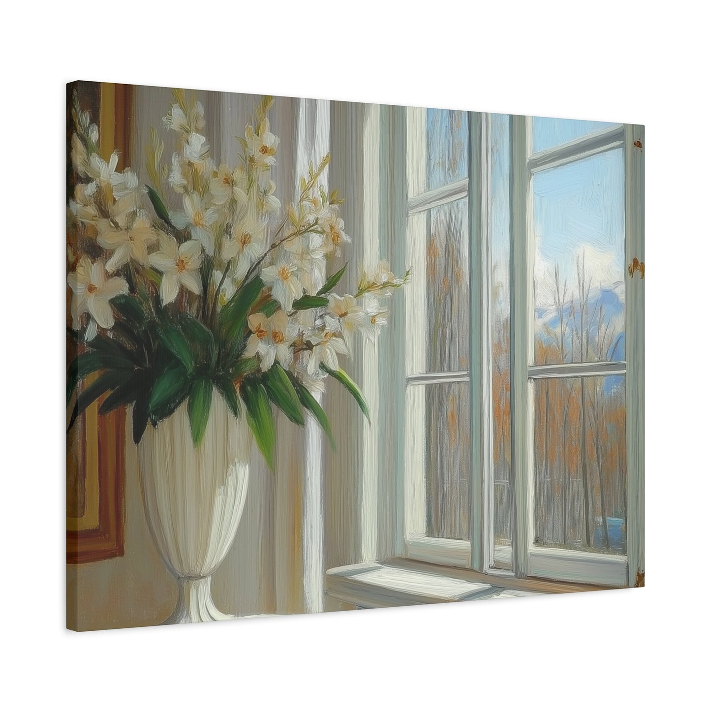 Serene Floral Canvas Wall Art - Chic Home Decor for Tranquil Spaces