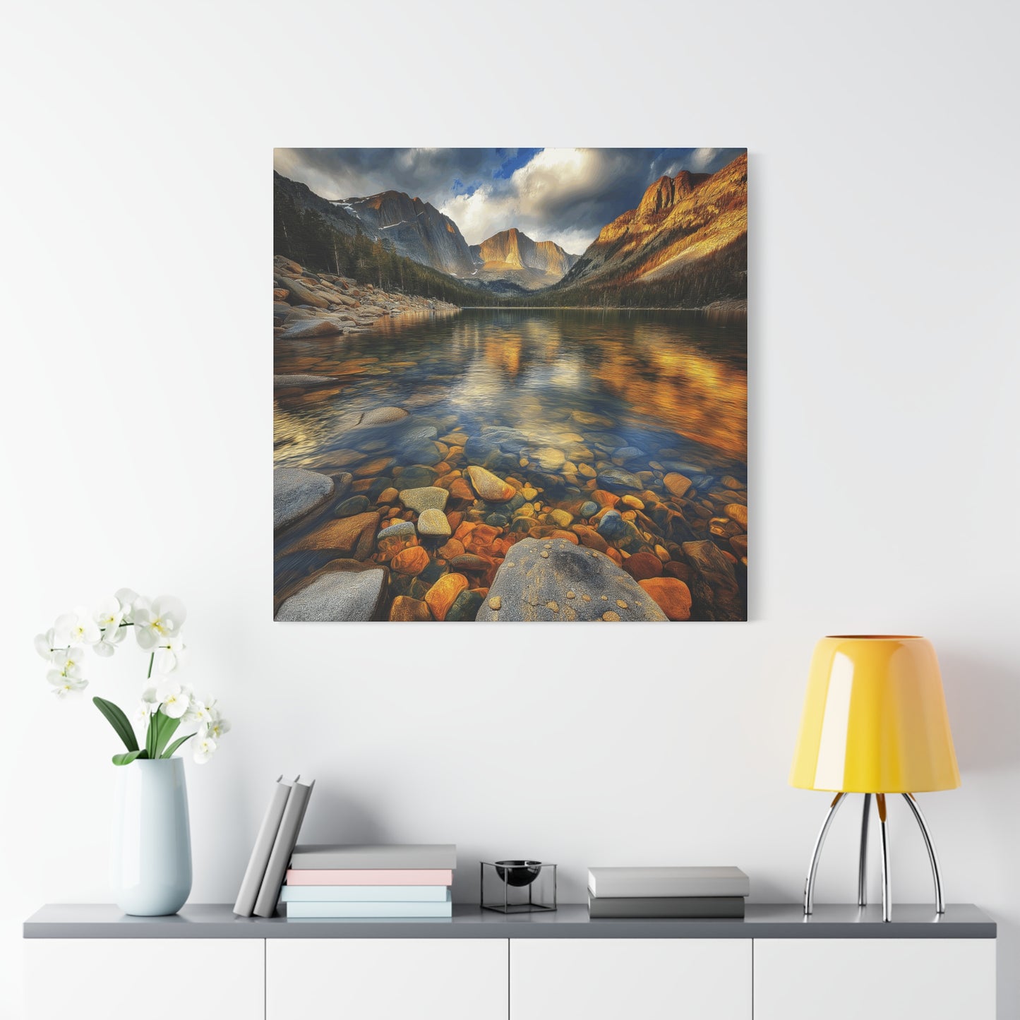 Canvas Wall Art - Beautiful Colorado Mountain Lake