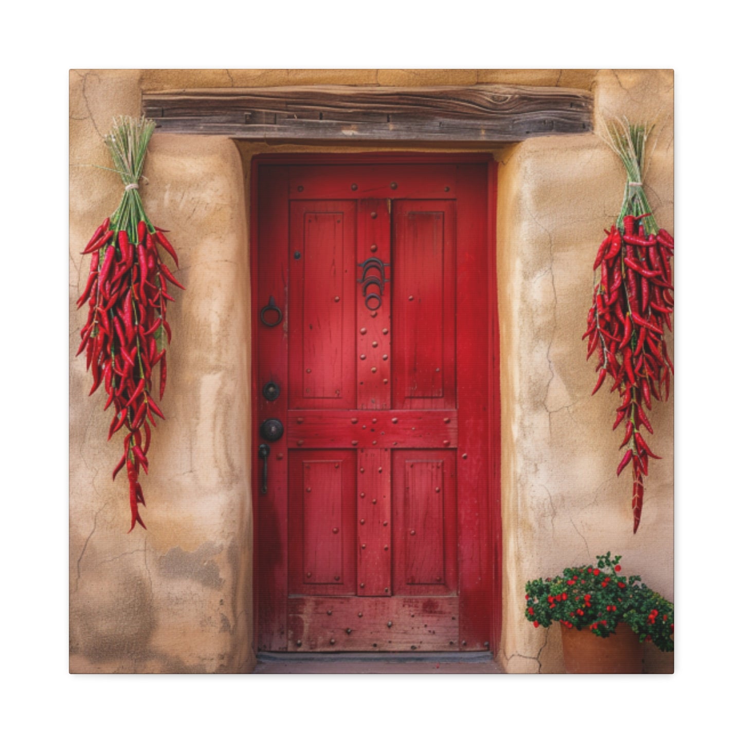 Canvas Wall Art Santa Fe Red Door