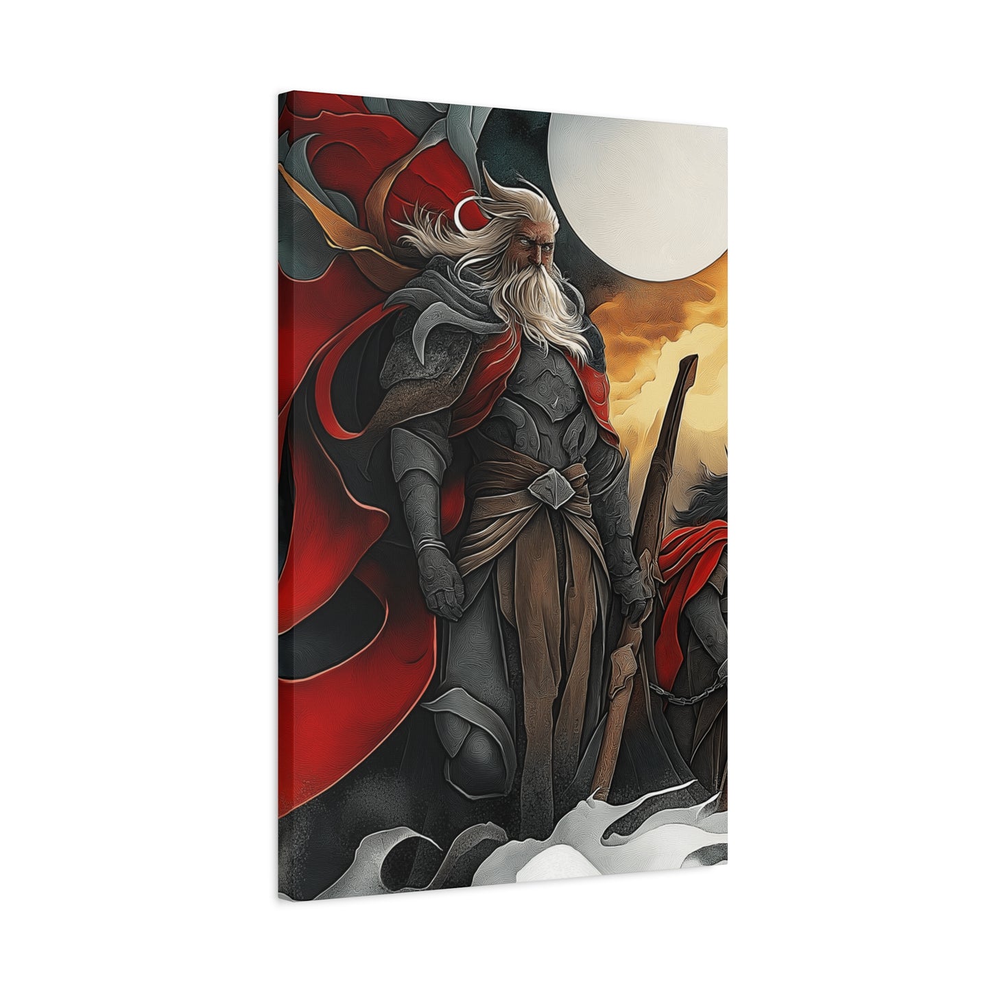 Epic Warrior Stretched Canvas Art - 1.25" Matte Wall Decor