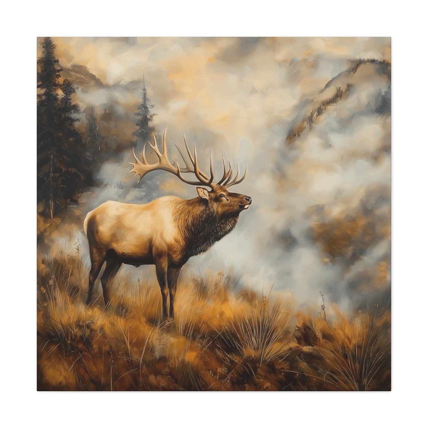 Majestic Elk Canvas Wall Art - Nature Inspired Home Decor