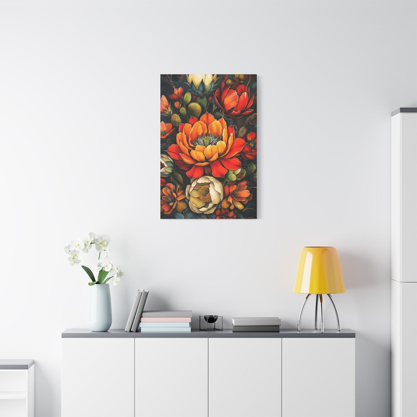 Vibrant Bold Floral Canvas Art -