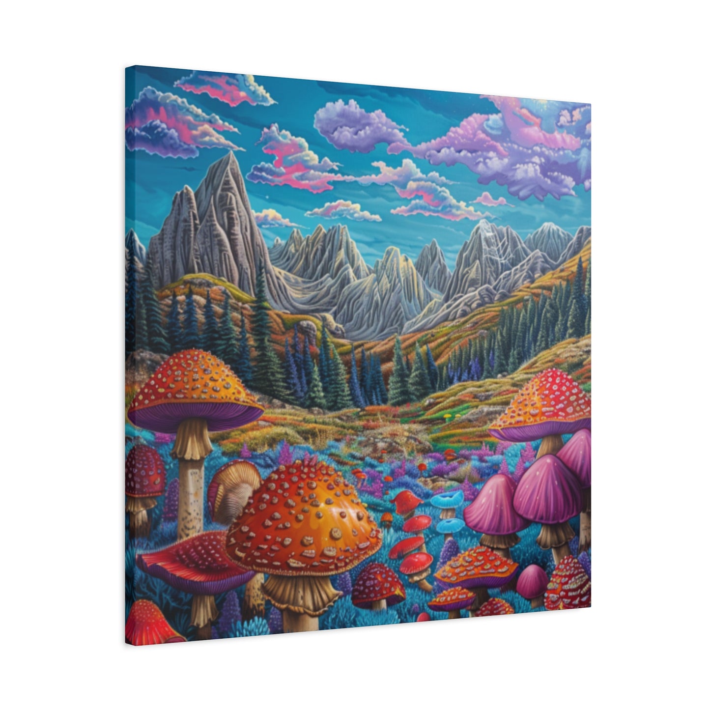 Canvas Print - Rocky Mountain Mushroom Field