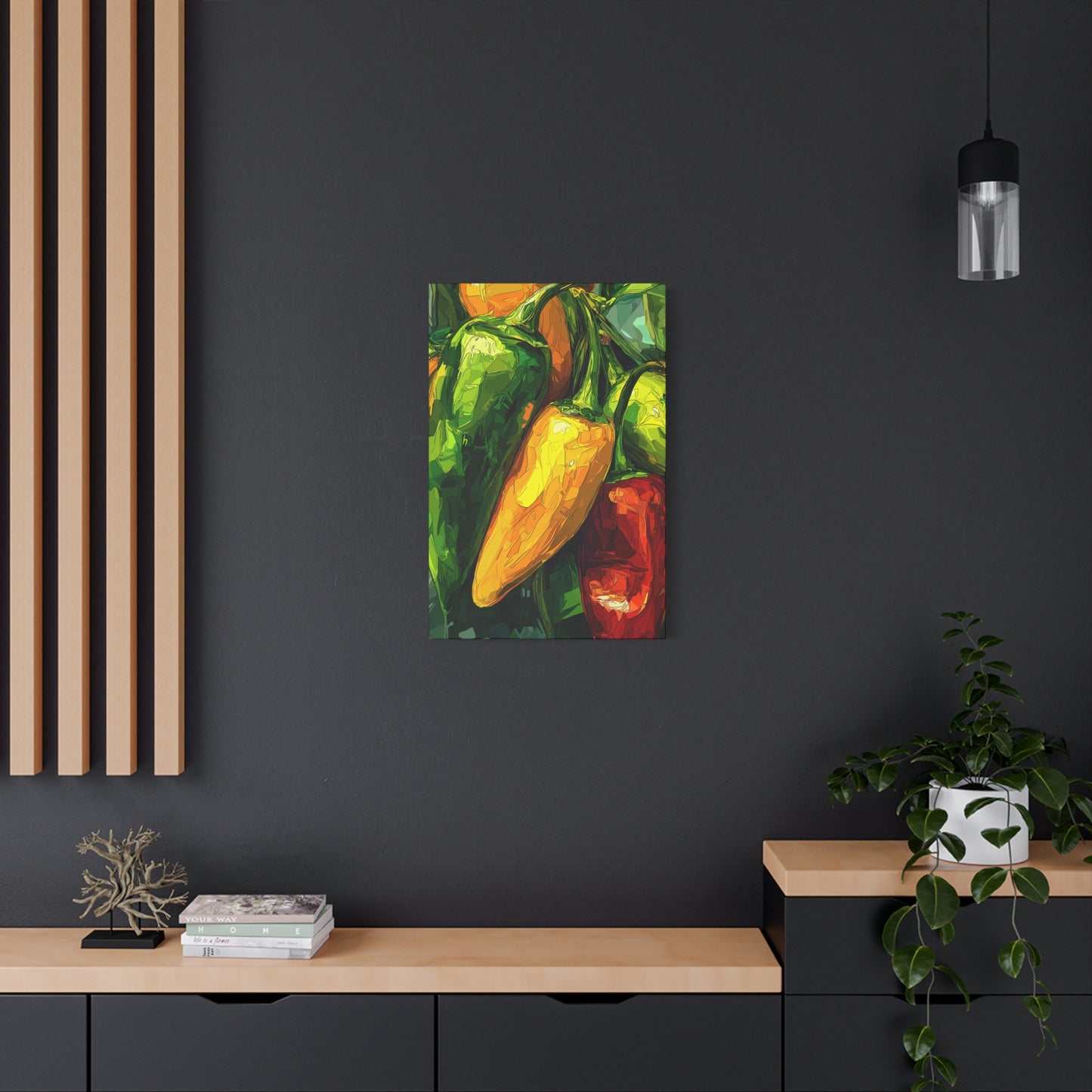 Canvas Print - Colorful Chili Peppers Design